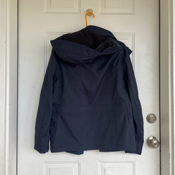 Banana Republic Wind Resistant Hooded Jacket Zip Up Navy - Picture 11 of 12